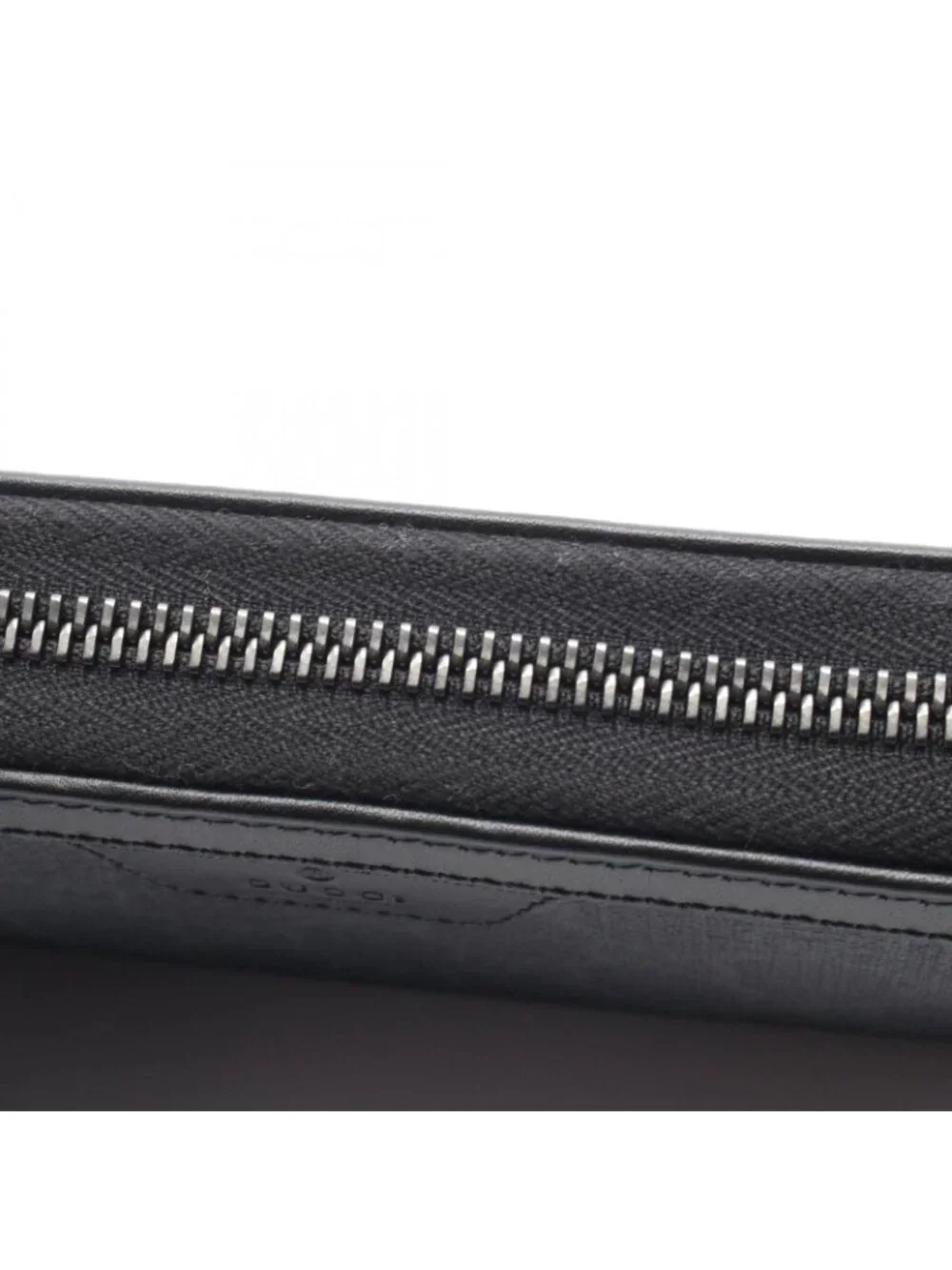 Gucci Round Wallet GG Supreme Black Leather